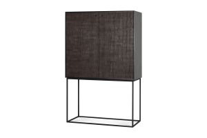 ETHNICRAFT TEAK GROOVES CUPBOARD 2 DOORS-2 DRAWERS