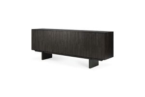 ETHNICRAFT TEAK MOSAIC SIDEBOARD-4DOORS 227x45x82 WITH SOLID MAHOGANY DOOR PANEL ORNAMENTS 10071