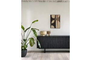 ETHNICRAFT TEAK MOSAIC SIDEBOARD-3 DOORS 170x45x82 SOLID MAHOGANY DOOR PANEL ORNAMENTS 10072