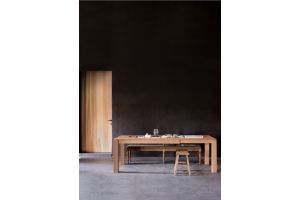ETHNICRAFT OAK SLICE UITSCHUIFTAFEL 160-240x90x76