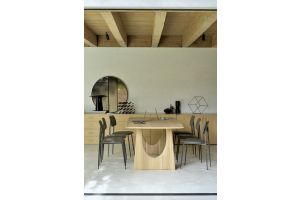 ETHNICRAFT OAK GEOMETRIC DINING TABLE 250x100x76 55013