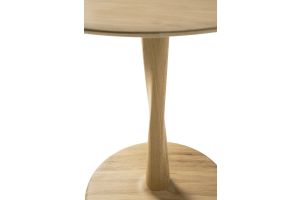 ETHNICRAFT OAK TORSION ROUND DINING TABLE 70x70x76