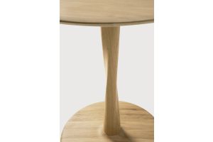 ETHNICRAFT OAK TORSION ROUND DINING TABLE 127x127