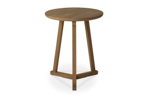 ETHNICRAFT TEAK TRIPOD SIDE TABLE 46x46x56