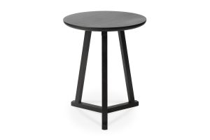ETHNICRAFT BLACK OAK TRIPOD SIDE TABLE 46x46x56