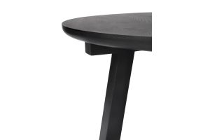 ETHNICRAFT BLACK OAK TRIPOD SIDE TABLE 46x46x56