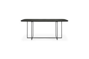 ETHNICRAFT BLACK OAK ARC DINING TABLE 200x100x76