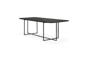ETHNICRAFT BLACK OAK ARC DINING TABLE 200x100x76