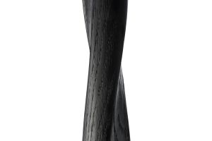 ETHNICRAFT BLACK OAK TORSION ROUND DINING TABLE 90