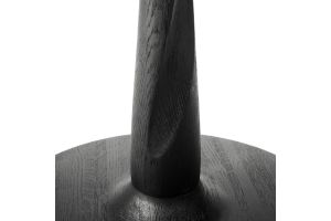 ETHNICRAFT BLACK OAK TORSION ROUND DINING TABLE 90