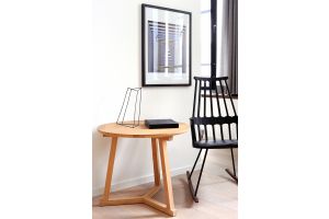 ETHNICRAFT OAK TRIPOD SIDE TABLE 46x46x56