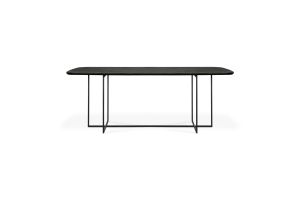 ETHNICRAFT BLACK OAK ARC DINING TABLE 220x100x76 