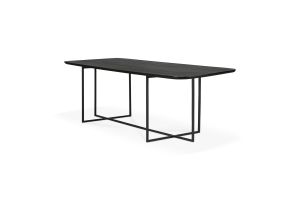 ETHNICRAFT BLACK OAK ARC DINING TABLE 220x100x76 