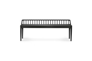 ETHNICRAFT BLACK OAK SPINDLE BENCH 150x35x60 51234