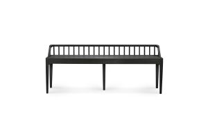 ETHNICRAFT BLACK OAK SPINDLE BENCH 150x35x60 51234