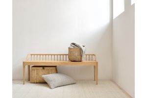 ETHNICRAFT OAK SPINDLE BENCH 150x35x60 51243