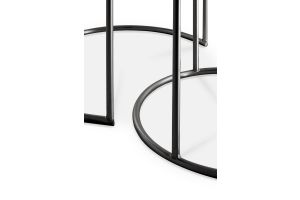 ETHNICRAFT NESTING COFFEE TABLE SET OF 2 - CLEAR 