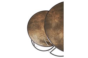 ETHNICRAFT NESTING SIDE TABLE SET OF 2 - BRONZE 