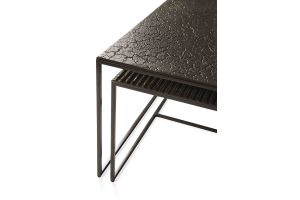 ETHNICRAFT NESTING PENTAGON COFFEE TABLE - WHISKY 53 x 60 x 31 / 80 x 68 x 36 25895