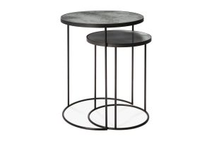 ETHNICRAFT NESTING SIDE TABLE SET OF 2 - CLEAR 