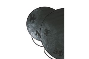 ETHNICRAFT NESTING SIDE TABLE SET OF 2 - CHARCOAL