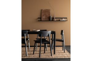 ETHNICRAFT BLACK OAK BOK DINING TABLE 220x95x76 51508