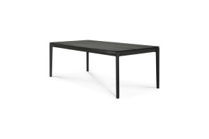 ETHNICRAFT BLACK OAK BOK DINING TABLE 200x95x76 51507