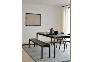 ETHNICRAFT BLACK OAK BOK BENCH 126x35x46 51535