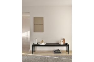 ETHNICRAFT BLACK OAK BOK BENCH 146x35x46 51536