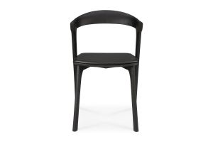 ETHNICRAFT BLACK BOK DINING CHAIR - BLACK LEATHER 50x54x76 51492