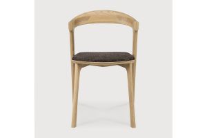ETHNICRAFT OAK BOK DINING CHAIR - DARK BROWN SEAT 51489