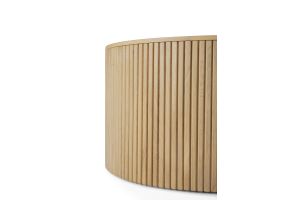 ROLLER MAX COFFEE TABLE - OAK - ROUND - REMOVABLE COVER 60 X 60 X 37 50045