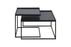  ETHNICRAFT TRAY SQUARE COFFEE TABLE SET 
 39 x 39 x 38 / 52 x 52 x 31 20791