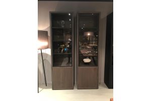 Dune Glaskast eiken rustiek 1drs eiken/ 1drs EGK090  Glaskast eiken rustiek PUUR/DUNE 1drs eiken