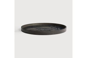 ETHNICRAFT TREE TRAY - WOOD - BLACK 61x61x4