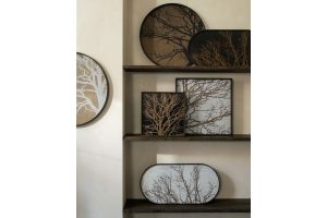 ETHNICRAFT TREE TRAY - WOOD - BLACK 61x61x4