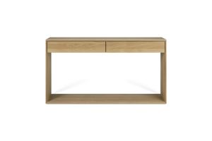 ETHNICRAFT OAK NORDIC CONSOLE 2 DRAWERS 160x40x85