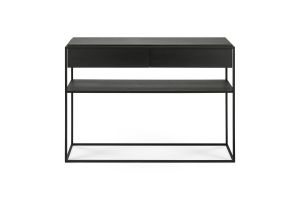 ETHNICRAFT BLACK OAK MONOLIT CONSOLE - 2 DRAWERS