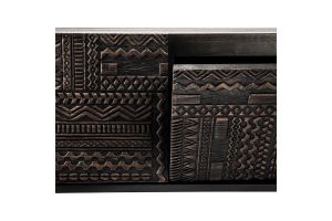 ETHNICRAFT TABWA TV CUPBOARD 1 DOOR-2 DRAWERS 240x45x51 WITH A VENEER FRAME AND METAL LEGS 12195