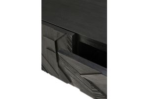 ETHNICRAFT GRAPHIC TV CUPBOARD 1DOOR-2DRAWERS 240x45x51 WITH TEAK VENEER PANEL AND METAL LEGS 10064