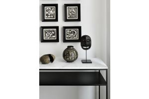 ETHNICRAFT STONE CONSOLE - MARBLE TOP - CARRARA 