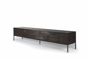 ETHNICRAFT TABWA TV CUPBOARD 1 DOOR-1 DRAWER 160x45x51 WITH VENEER FRAME AND METAL LEGS  12197 