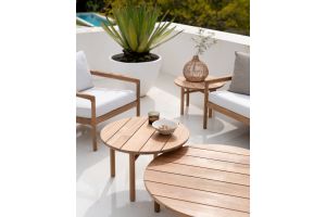 ETHNICRAFT TEAK QUATRO OUTDOOR SIDE TABLE 59x59x38 10263