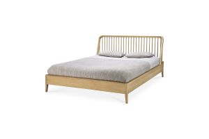 ETHNICRAFT OAK SPINDLE BED 190x210x97 (WITHOUT SLATS) MATTRESS SIZE: 180x200 51246