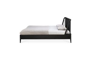 ETHNICRAFT BLACK OAK SPINDLE BED (WITHOUT SLATS) 190x210x97 MATTRESS SIZE 180x200 51236