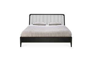 ETHNICRAFT BLACK OAK SPINDLE BED (WITHOUT SLATS) 170x200x97 MATTRESS SIZE 160x200 51237