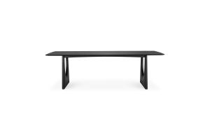 ETHNICRAFT BLACK OAK GEOMETRIC DINING TABLE 250