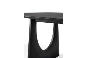 ETHNICRAFT BLACK OAK GEOMETRIC DINING TABLE 250