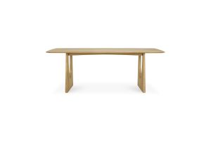 ETHNICRAFT OAK GEOMETRIC DINING TABLE 220x100x76