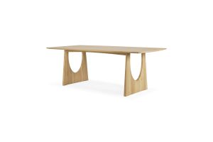 ETHNICRAFT OAK GEOMETRIC DINING TABLE 220x100x76